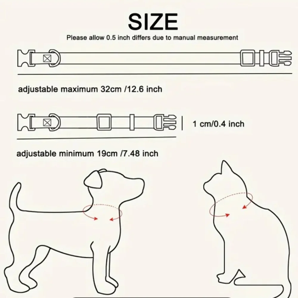 Pet Polka Dot Bowtie Collar With Bell For Medium Small Dogs Cats, Adjustable